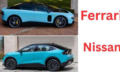 One of These Is a $645K Ferrari Luce And The Other One is a $35K Nissan Leaf Guess Which Is Which