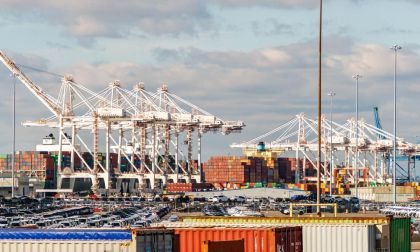 The Port of Baltimore with vehicles shown in image