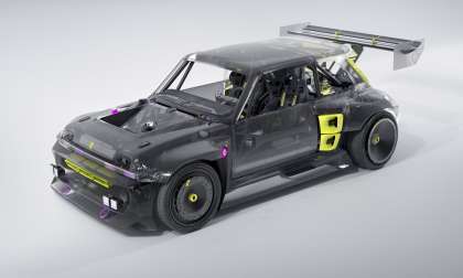 Image of the Renault 5 Turbo 3E without its livery.