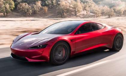 Red New Tesla Roadster 2020