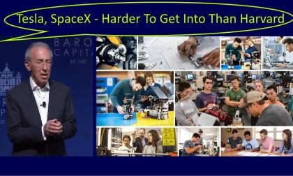 Billionaire Ron Baron, "It's Harder to Get a Job at Tesla Or SpaceX Than It Is To Get Into Harvard"