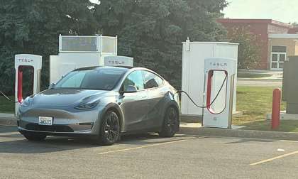 Scott's Tesla Model Y charging at a fast charger in MN