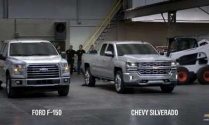 Ford F150 and Silverado in Chevy ad