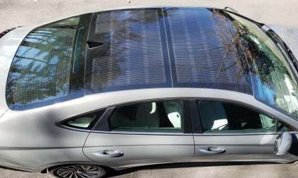 Solar roof on Hyundai Sonata image by John Goreham