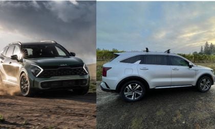 Kia Sportage and Kia Sorento side by side