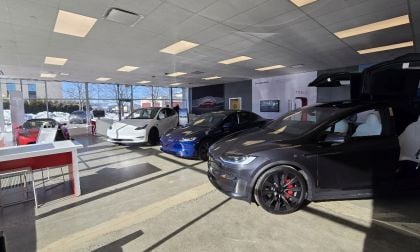 Tesla's retail showroom features many great models from which to choose