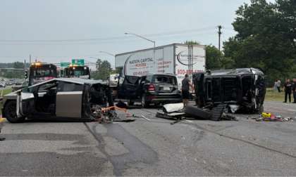 Tesla Cybertruck split in half after a crash, where the cabin is intact and occupants left with minor injuries only.