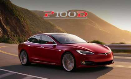 Red Tesla Model S 100D