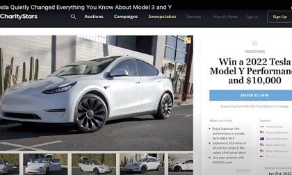 Charity Give-Away Announced for a 2022 Performance Model Y