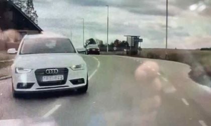 Tesla's Free Active Safety Features Make Abrupt Maneuver, Dodging a Swerving Car And Preventing A Collision