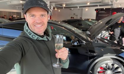 Tesla Delivers First Model Y Vehicles on Trucks Directly From Giga Berlin