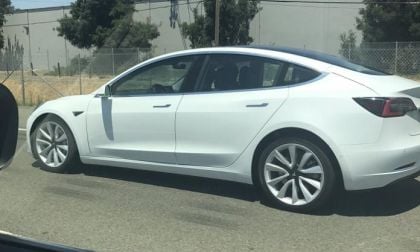 White Tesla Model 3