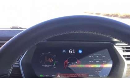 Tesla Model S Autopilot stopping
