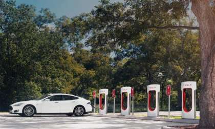 Tesla Model S Charing at Super Charger