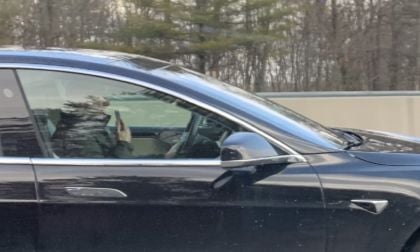 Distracted Tesla driver image by John Goreham