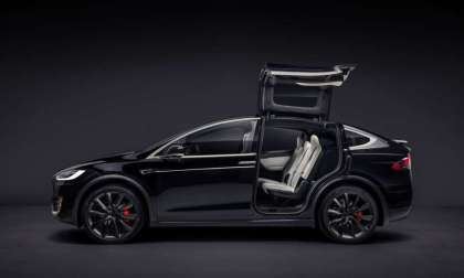 Tesla Model X Falcon Wing Open Black