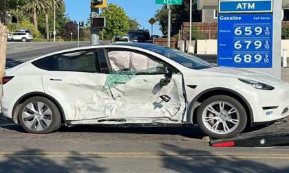 Tesla Car Protects From High Speed Crash