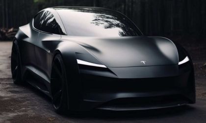 Black Matte New Tesla Roadster Looks Powerful, Sleek