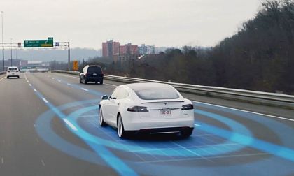 Tesla on The Road on Autopilot