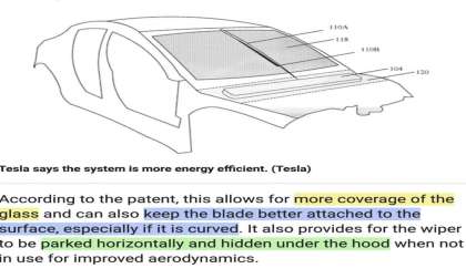 Tesla Patents Magnetic Horizontal Windshield Wiper Technology: Amazingly Efficient