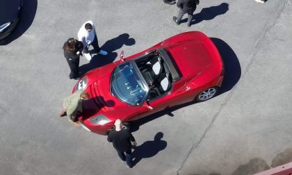 New Tesla Roadster and Cybertruck Seen Up Close On Test Track