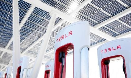 Tesla Supercharger, courtesy of Tesla Inc.
