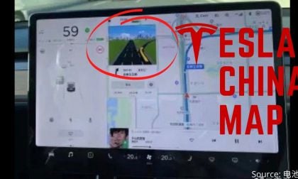 A Look at a leaked Photo of the new Tesla map in China