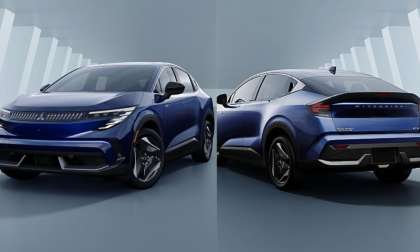 The Mitsubishi Eclipse Sportback EV's front and back