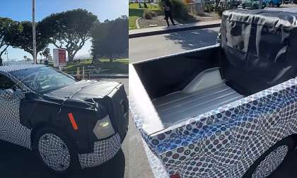 This is Ford's next EV Truck and its bed as Ford is testing the camouflaged version in Long Beach