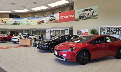 A Toyota dealer shows off the full line of products