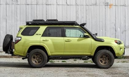 Toyota 4Runner TRD Pro in lime color profile view