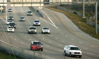 Traffic Flows On An Interstate As Speeing Rises