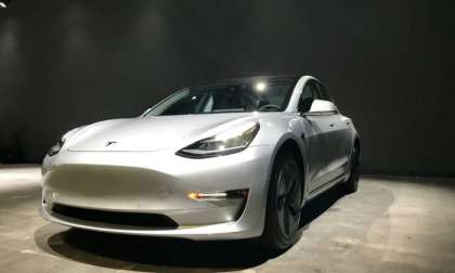 White Tesla Model 3