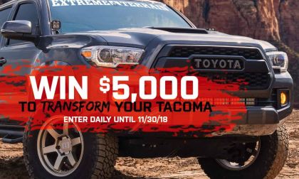 Win $5000 to transform your Toyota Tacoma.