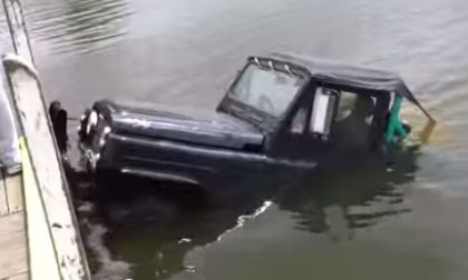 Jeep in water