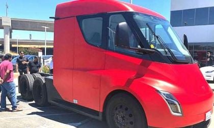 Red Tesla Semi