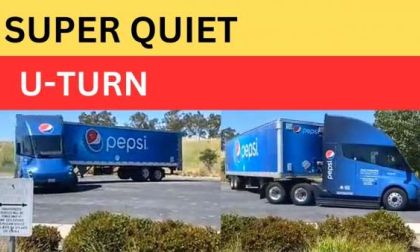 Pepsi Tesla Semi Makes Super Quiet U-Turn Somewhere in California
