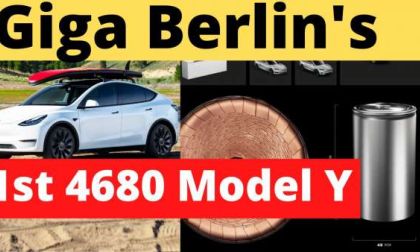 Tesla Giga Berlin Builds First Model Y With 4680 Battery