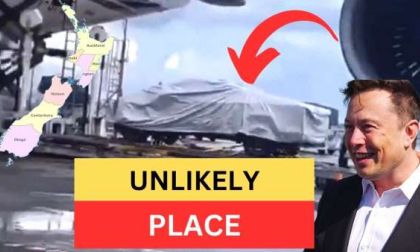 Tesla Unloads Cybertruck From a Plane To Winter Test in an Unlikely Country