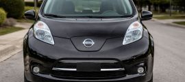 Black 2013 Nissan LEAF photo from front