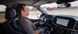 Image of hands-free BlueCruise in use courtesy of Ford