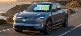Ford's under-$30K EV truck's imagination with Apple map.
