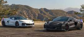 The 2027 Chevrolet Corvette Grand Sport Launch Edition in Arctic White and Grand Sport X in Pitch Gray Metallic positioned side by side sharing the same foundational Stingray DNA.