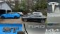 Blue Ford Mach-E, Black Tesla Model 3, Silver Kia Sorento PHEV and Silver Kia Niro EV