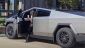 Kim Kardashian Has Her Own Cybertruck - Seen Wearing Outfit That Matches the Cybertruck's Black and White Colors