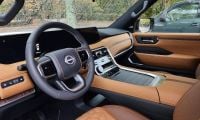 This is the 2026 Nissan Armada Platinum Reserve's front interior