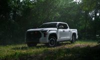 2026 Toyota Tundra TRD Rally Package parked in a forest clearing