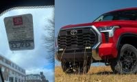 2024 Toyota Tundra and oil change sticker
