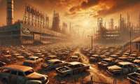 Car Company Graveyard Rendered By DALL-E