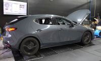 Mazda 3 hatchback 2.5 Turbo AWD on the dyno- before and after upgrades